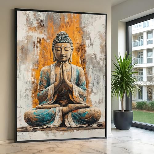Art mural Bouddha spirituel idéal pour votre coin méditation ou salon moderne