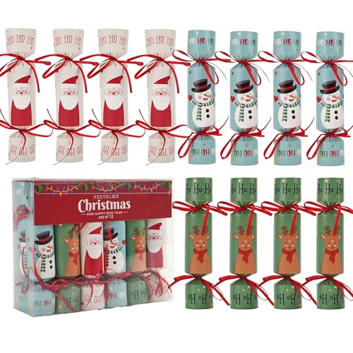 FESTGLOX 12 Packs Christmas Crackers