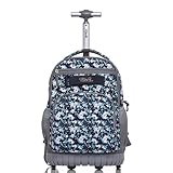 Tilami Rolling Backpack Armor Luggage School Travel Book Laptop 18 Inch Multifunction Wheeled Backpack for Students, Star Shining ...