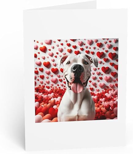 DistinctInk Greeting CardNote Card - Valentine's Day Dogo Argentino - PACK of 1 disponible en Yaxa Colombia
