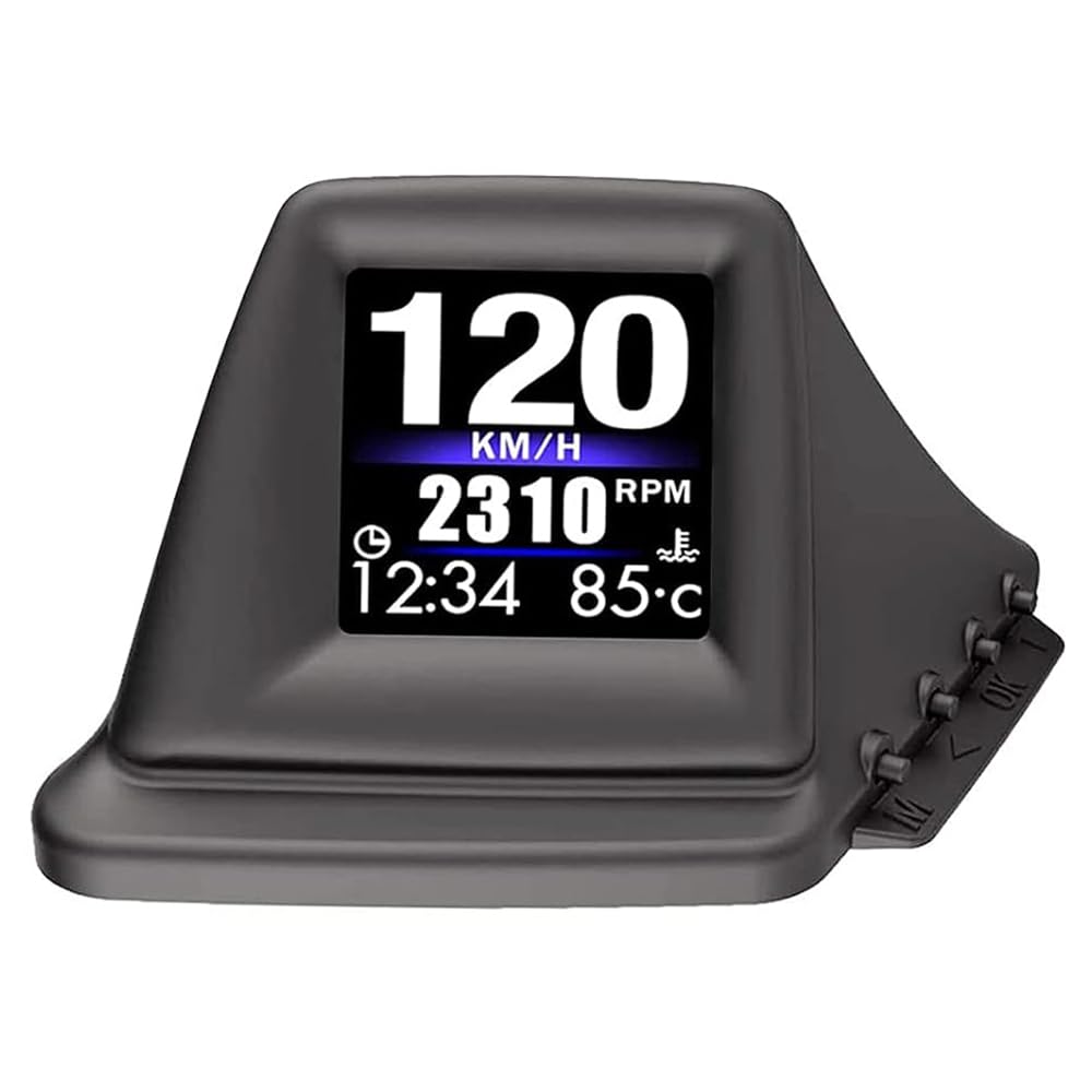 P8 Car HUD Digital Head Up Display Speedometer,Dual System RPM Smart Gauge Overspeed Warning Water Temperature Voltage for Vehicles After 2008