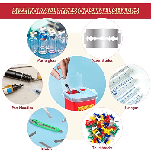 Image of Chumia 30 Pcs 1 Quart Sharps Container,Small Needle Container Disposal
