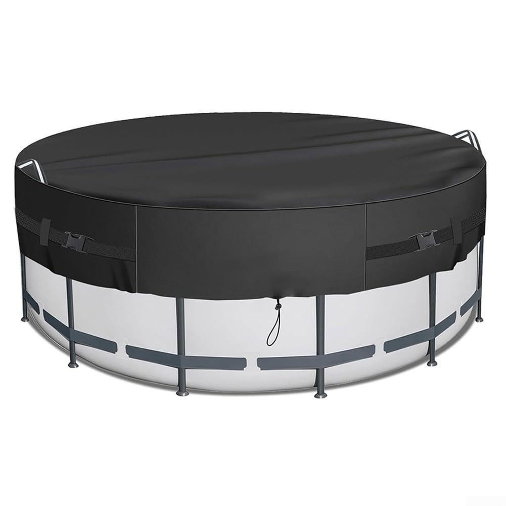 Bâche de piscine ronde 420D imperméable et bâche de protection anti-UV pour bassin hors sol de 3m