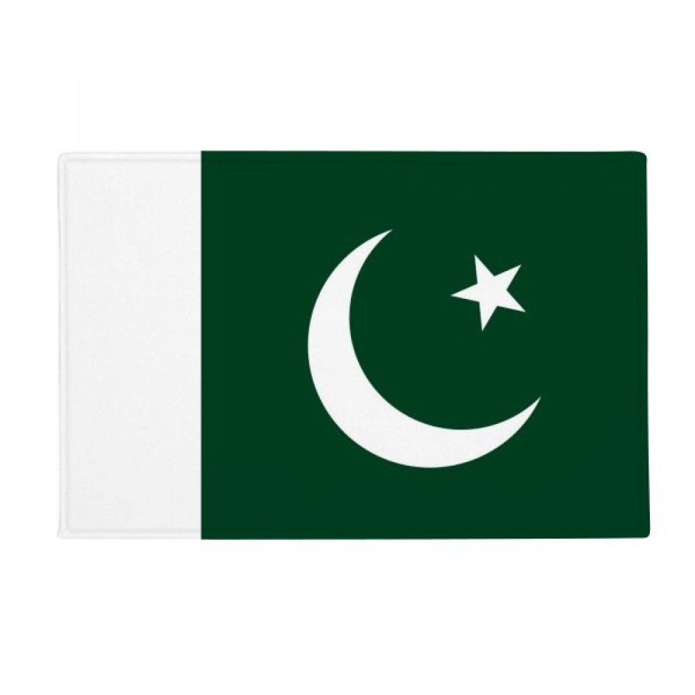 Tapis de salle de bain drapeau Pakistan avec revêtement antidérapant haut de gamme
