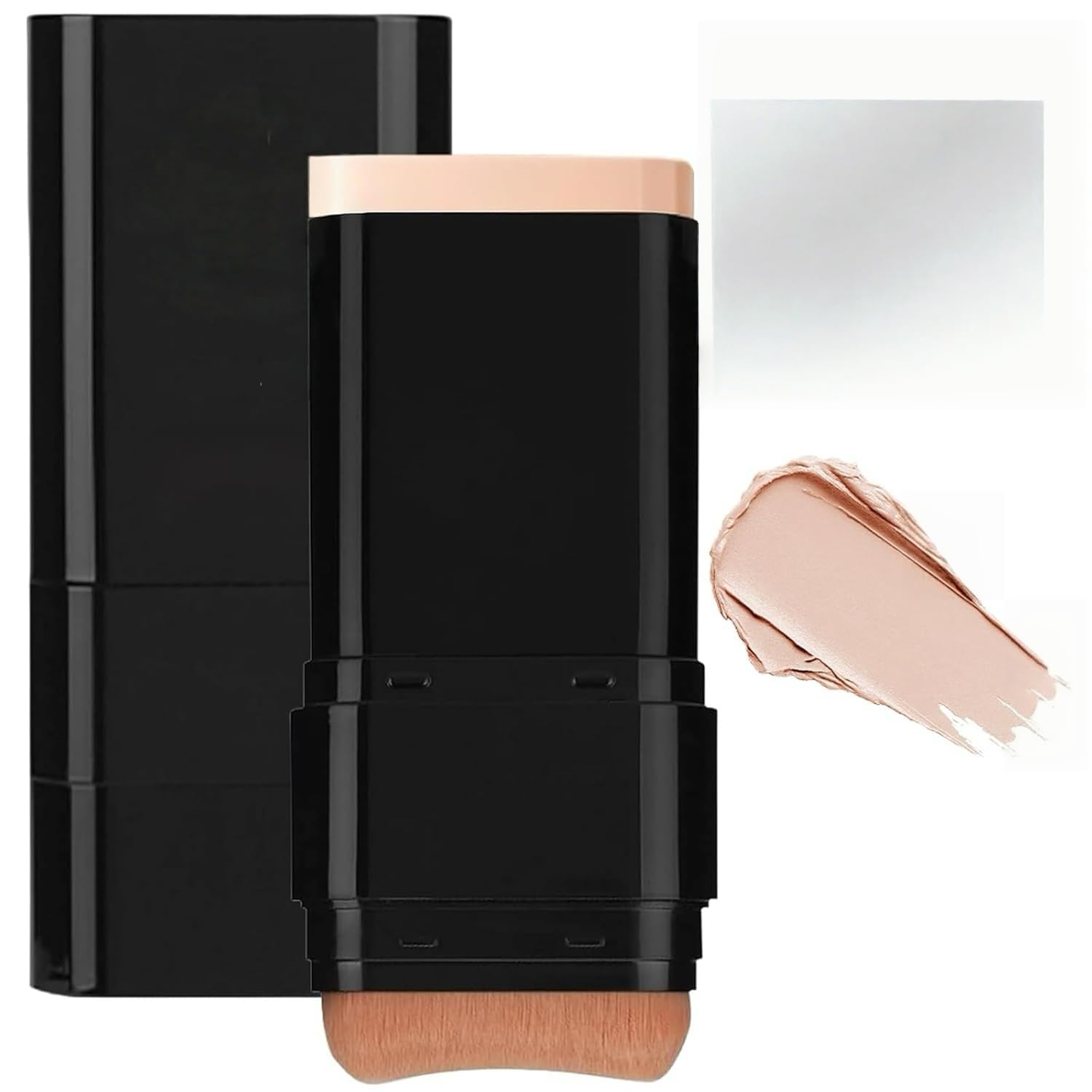 2026 New Portable Foundation Stick Creamy Makeup Concealer Long-Lasting Coverage Multiple Skin Tones Black Sleek Design Natural and