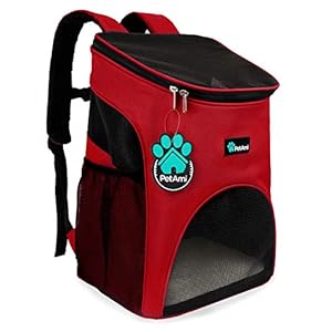 Red Dog Carrier Backpack for Outdoor Use