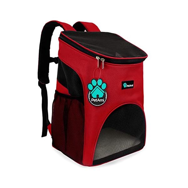 Red Dog Carrier Backpack for Outdoor Use