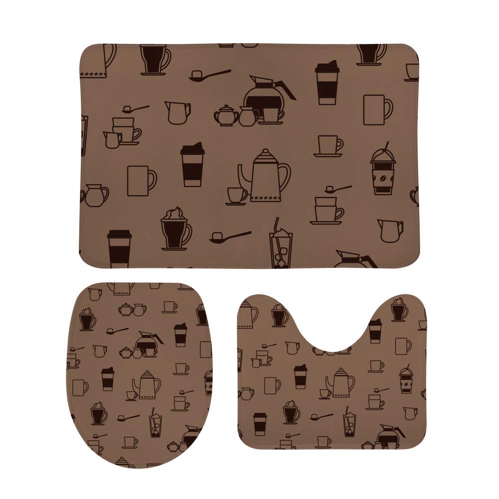 Tapis de bain absorbant lot de 3 pour une cuisine et une douche sécurisées