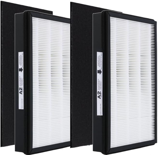 Filtro de repuesto HEPA verdadero H13 de tamaño A2, compatible con dispositivos purificadores de aire Filtrete FAP-C02-A2, FAP-C03-A2, FAP-T03-A2,