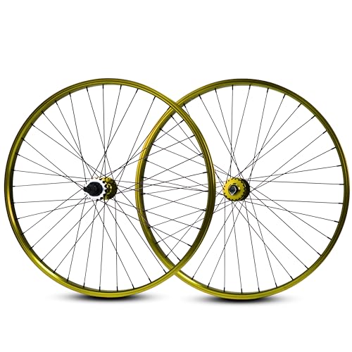 Throne Cycles Wheelset &ndash; 29&rdquo; & XL 27.5&rdquo; in Regular and 144 Styles. Some Have a disc hub Setup, While Others are Designed for V-Brakes. (Gold, 29" Disc)