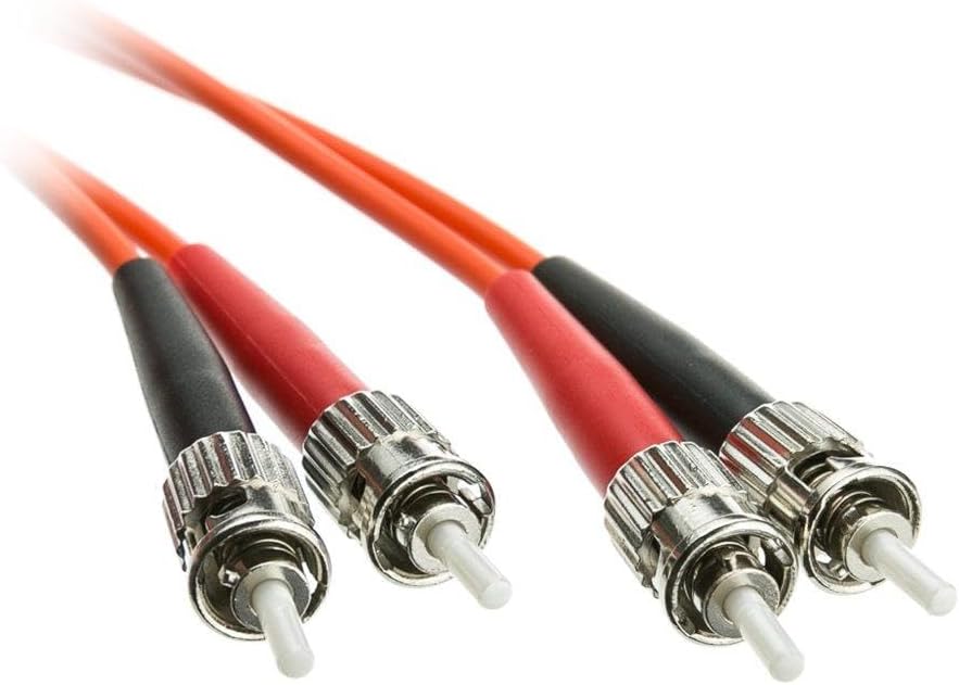 ACL 32.8 Feet (10 Meter) ST to ST Fiber Optic Cable, Multimode, Duplex, 62.5/125, 2 Pack