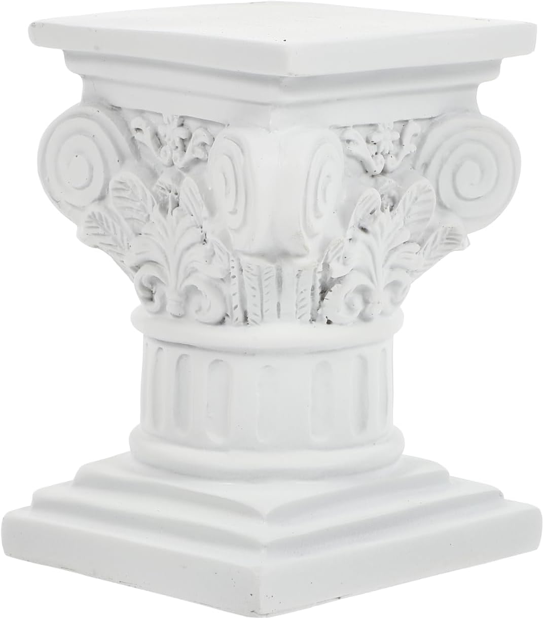 Roman Pillar Statue Decor Resin Column Sculpture for Home Garden Patio Artistic Greek Style Pillar Ornament 4.52X3.34X3.14In Elegant Home Adornment