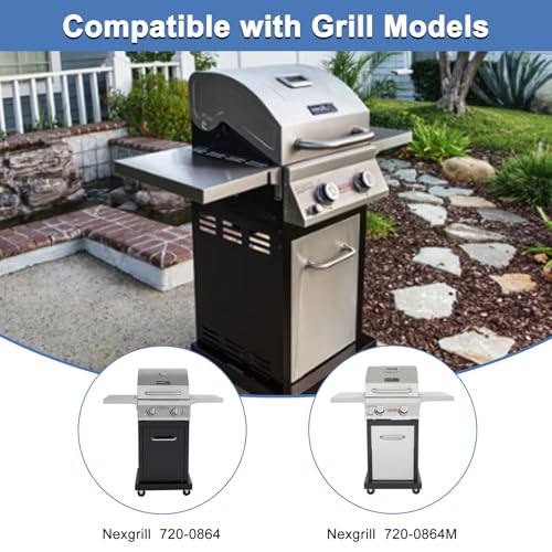 Image of Replacement Parts for Nexgrill 720-0864M 720-0864 2-Burner Gas Grills, Parts Kit for 720-0864M Grill Grates, for Nexgrill Flame Tamer 720-0864M, for Nexgrill 720-0864M Ignitor and Burner Tube