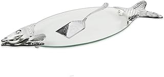 Edzard Piatto a Forma di Pesce Salmone L 58 cm + Heber