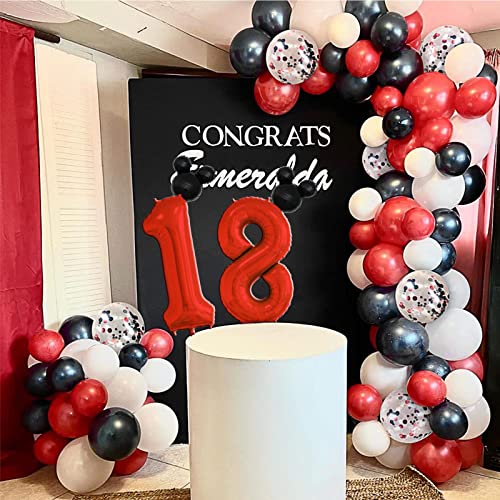 40 Inch Red Number 4 Balloon & Mini Mouse Head Balloon, 4Th Birthday Party Decoration Balloons, Cartoon Mouse Birthday Party Supplies Baby Shower Decoration, Red Black Theme Party Decorations Supplies #TOP5