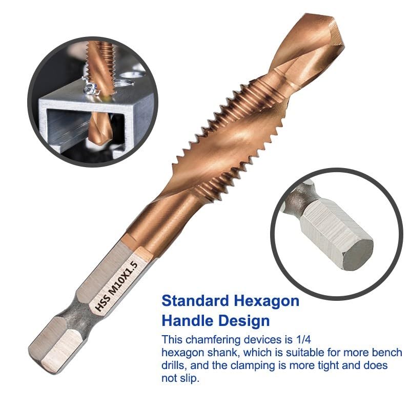 XCAN Rubinetto Metrico Con Codolo Esagonale Rubinetto Composto E Trapano Flauto A Spirale Filettatura HSS Ve Rubinetto Strumento Di Filettatura M3