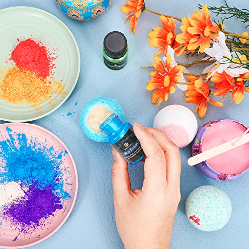 Changtikeji Mica Powder，36 Colors - 10G/Bottle Of Natural Pigment Powder For Epoxy Resin，Soap Making，Candle Making,Lip Gloss,Paint,Dye,Nail Polish,Bath Bombs #TOP5