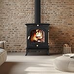 NRG Multifuel Stove 7 KW Cast Iron Multi Fuel Wood Burning Stove Eco Design Fireplace