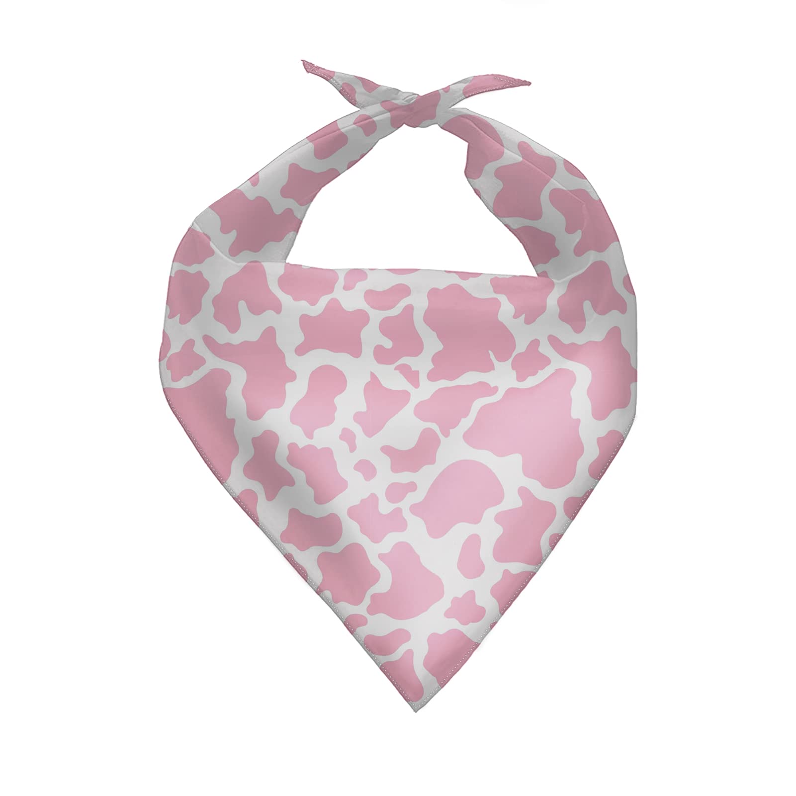 KEIAHUAN Pink Cow Print Dog Bandana - Soft, Comfortable & Adjustable Pet Accessory — image 1