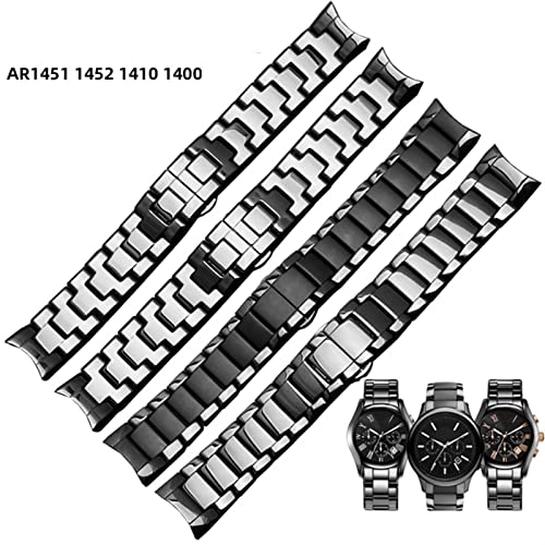 Sangle de montre 22mm pour Armani AR1451 AR1452 en céramique BIK - 2