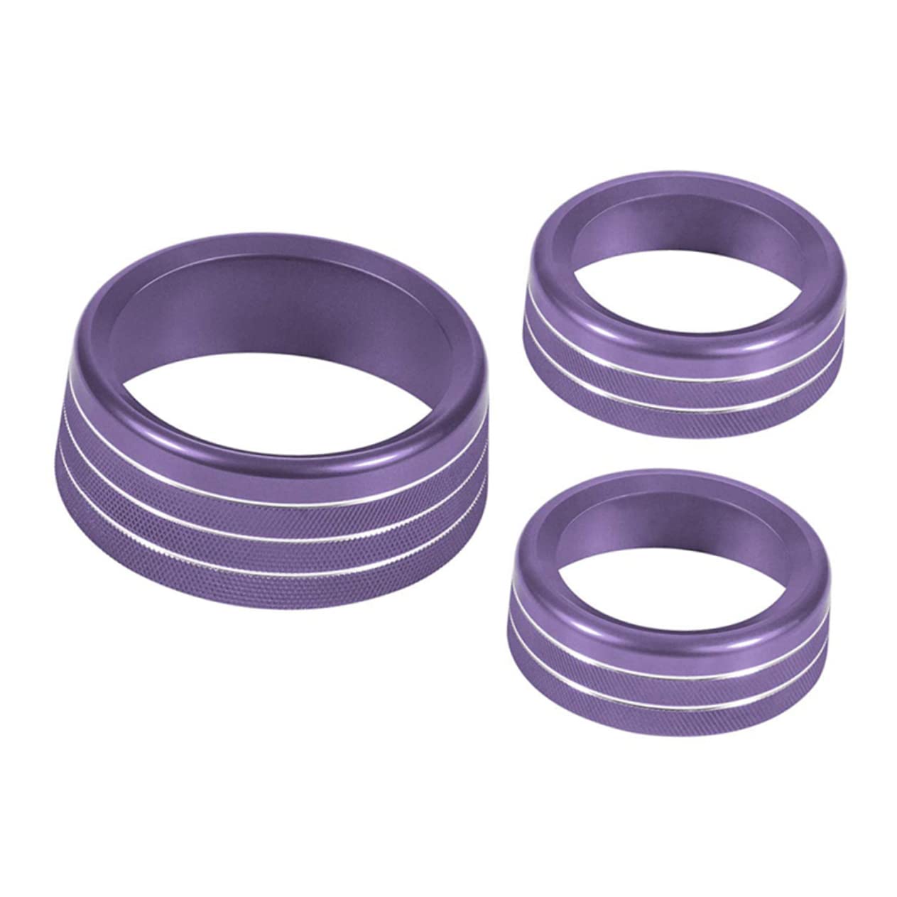HAWILLOSCH Car Air Conditioning Knob Ring Climate Control Ring Audio Knob Ring Button Ring Made of Aluminum Alloy