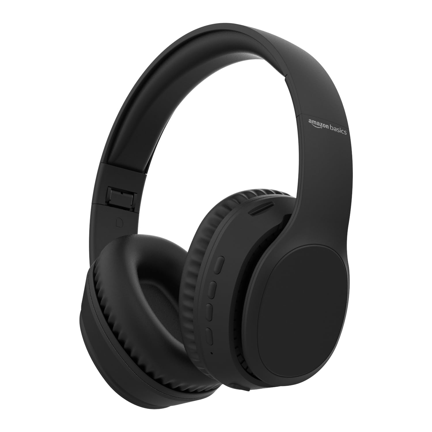 Amazon Basics Wireless Over Ear Headphones, Bluetooth 5.4, 40mm Drivers, 18H Playtime, Foldable Lightweight Design with Aux Support, Deep Bass & Mic, Black