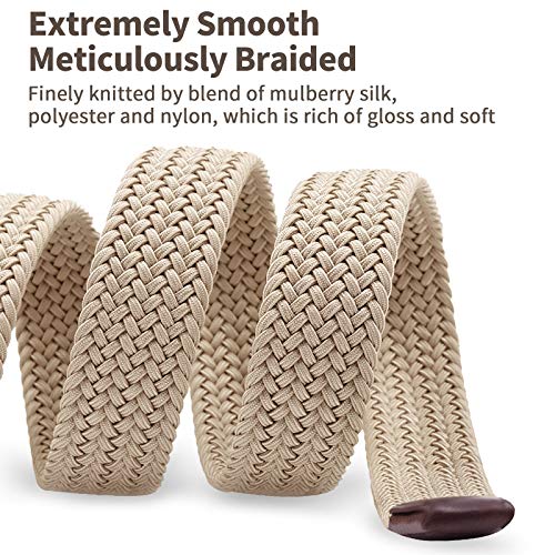 Fairwin Women Belts Men Casual 1 3/8" Width Khaki Golf Belts Casual Cloth Fabric Web Belt For Jeans Pants Stretch #TOP3