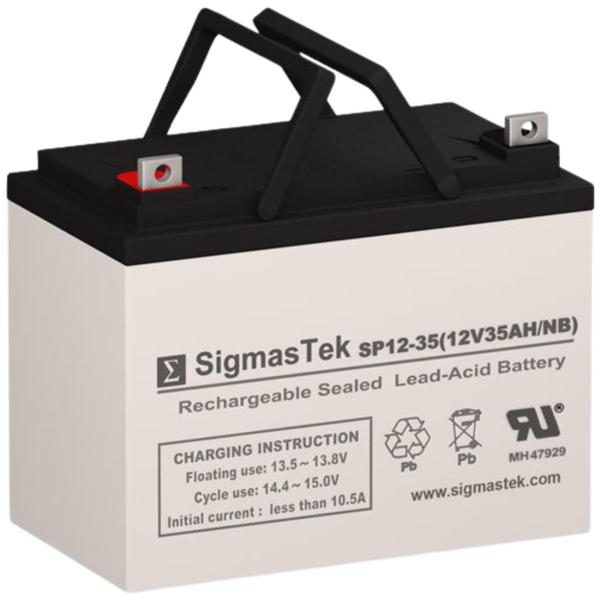 SigmasTek Genuine 12 Volt 35 AmpH SLA Battery with NB Terminals
