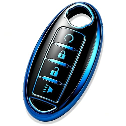 Image of Key Fob Cover Fit for Nissan Altima Rogue Sentra Pathfinder Frontier Maxima Titan Armada Versa Smart Key