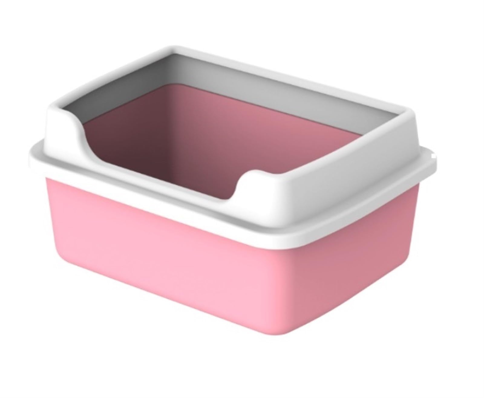 Toilette per Gatti, Lettiera per Gatti con Lettiera per Animali Domestici con Bordi Alti Rimovibili con Telaio per Piccoli Animali di Coniglio Gatto Toilette(Pink)