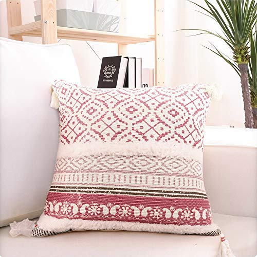 Kissenbezüge, 2 Stück, getuftet, dekorativ, quadratisch, Kissenbezüge mit Quasten, Boho-Kissenbezug, marokkanisch, für… – Bild 6