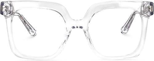 Miniatura 10 de Zeelool Gafas cuadradas gruesas de gran tamaño con estilo acetato para hombres y mujeres lente transparente Dexter ZOA02007