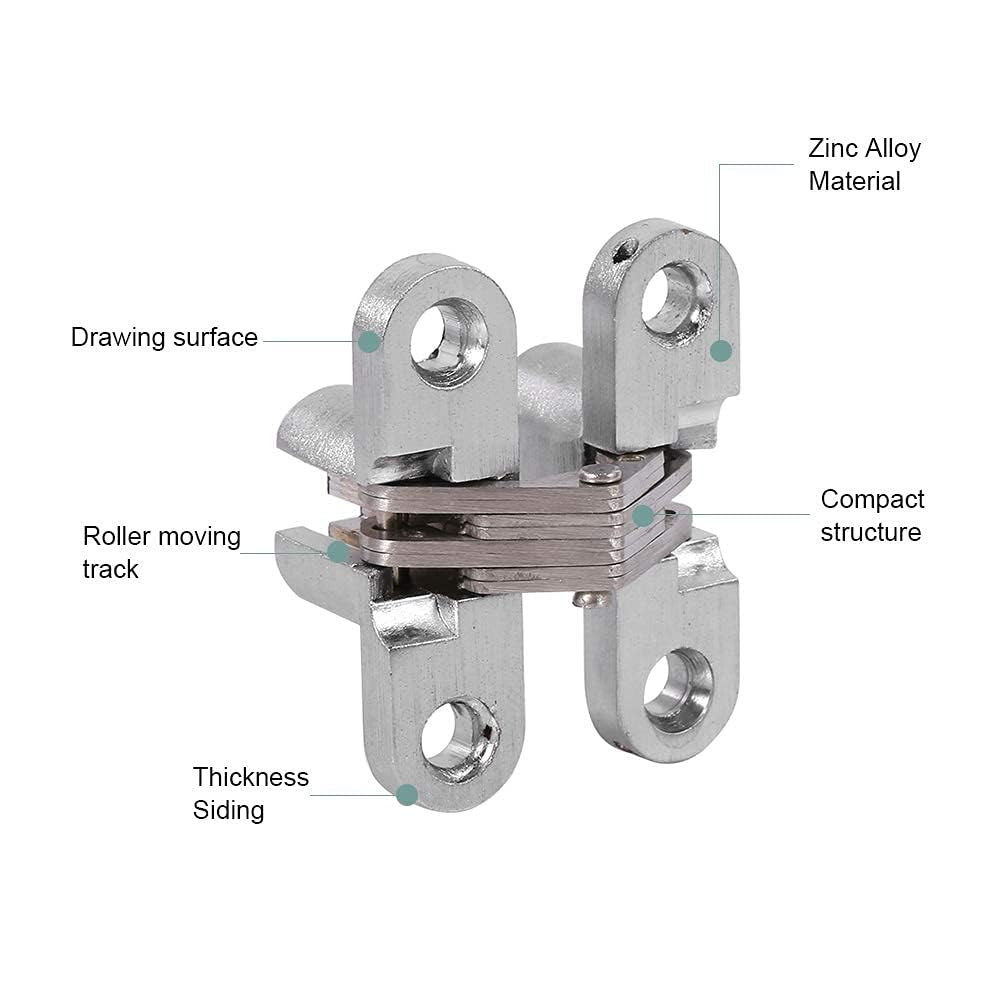 Fdit Zinc Alloy Hidden Hinge Invisible Folding Door Concealed