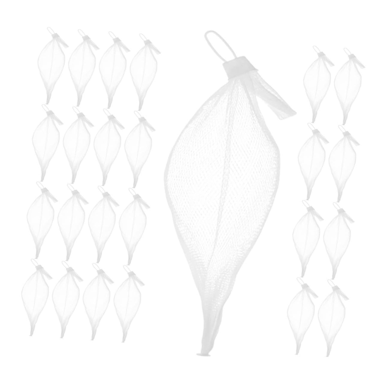 Abaodam Sacchetti in Rete per Biglie e Giocattoli, Borsa a Rete con Coulisse in Fibra di Vetro, Portatile con Maniglia, Accessorio per Organizzazione Cucina e Viaggio, Confezione da 100