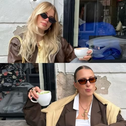 Retro Rectangular Sunglasses for Women Men, 90s Vintage Sunglasses, Trendy Small Square UV Protection Sun Glasses4