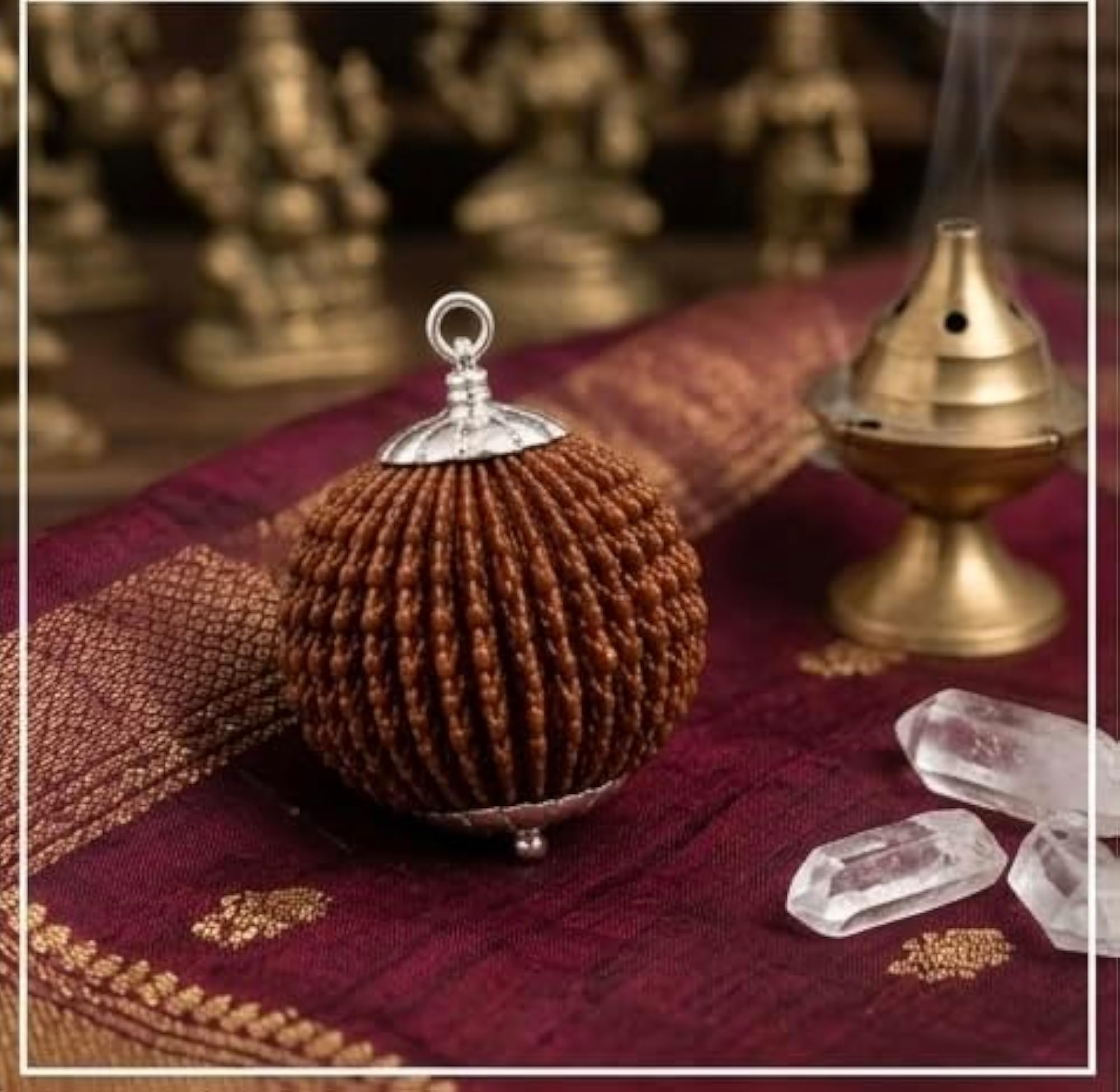 21 Mukhi Rudraksh Pendant for Lord Kuber Blessings
