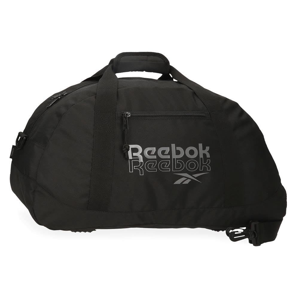 Reebok Melbourne Black Travel Bag, 53 x 29 x 25 cm, Polyester, by Joumma Bags