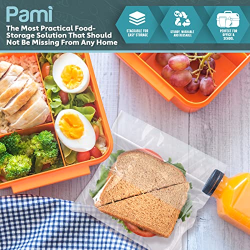 Pami PAM-20115 Fold Top Sandwich Bag [200 Pieces] - Disposable Plastic Sandwich Bags With Fold & Close Design- Food Sandwich Baggies thumb #4