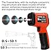 MOONASCEND 50:1 Infrared Thermometer Gun, -58°F to 2732°F Non-Contact Laser Temperature Gun for Cooking, Pizza Oven, Reptile, Griddle, Digital Temp Gun for HVAC and Industrial Use