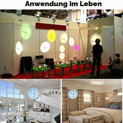 Projektionsuhr, LED Analog Projektor Uhr mit Fernbedienung und 180° Drehbare Projektion für Schlafzimmer und Wohnzimmer