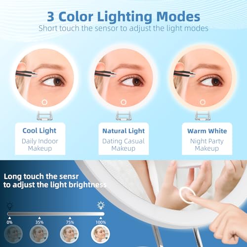 Espejo de Maquillaje 20X con Luz y Base Ajustable miniatura 2