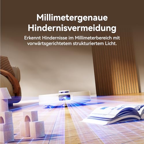 NARWAL Freo S Saugroboter mit Wischfunktion, 8000Pa, 8N Reinigungsdruck, Auto-Entstaubungsstation 3.5L, LDS-Lasernavigation und 3D Mapping, APP-Fernsteuerung, Wischroboter für Teppich/Tierhaare