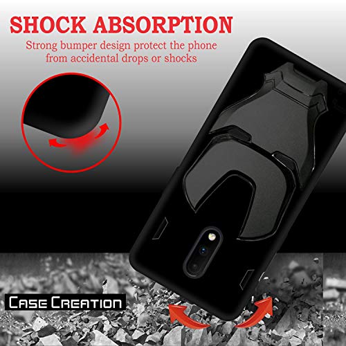 Image of COVERLY Official 3D Touch Feel Trending Avengers Logo Mask Soft Rugged Grip Silicone Iron Man Super Power Cartoon Movie Engraved Silicone Matte Back Cover for Oneplus 7 -HD Black Avenger