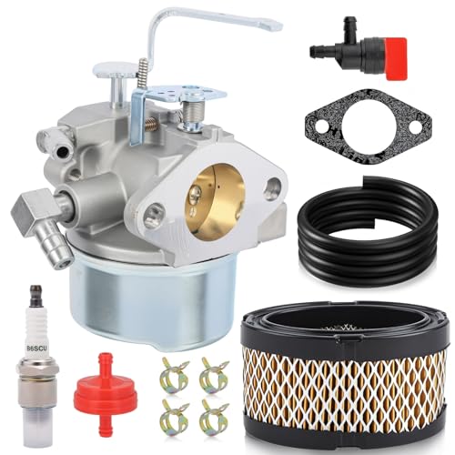 640152 Carburetor for Tecumseh HM80 HM90 HM100 8HP-10HP Engine Replace 640152A 640023 640051 640140 640152 Coleman Powermate 5000 Generator Parts with 33268 Air Filter Spark plug Tune Up Kit