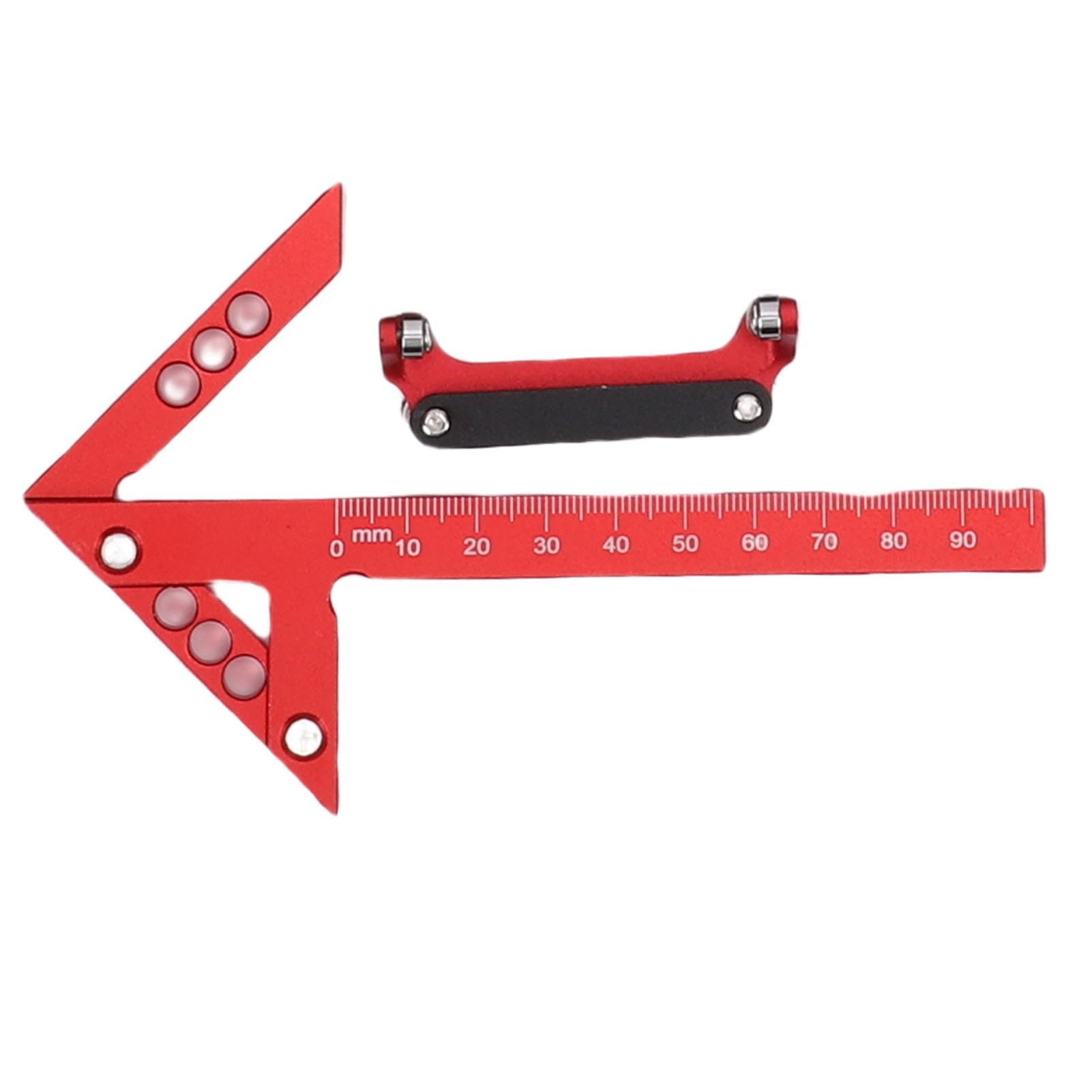 Eujgoov Juego de Herramientas de Diseño de Carpintería 9 en 1, Kit de Herramientas de Medición de Carpintería, Reglas para con Caja de Almacenamiento de Aleación de Aluminio