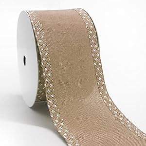 Estivaux Herbst-Bänder Juteband mit Drahtrand, 6,3cm