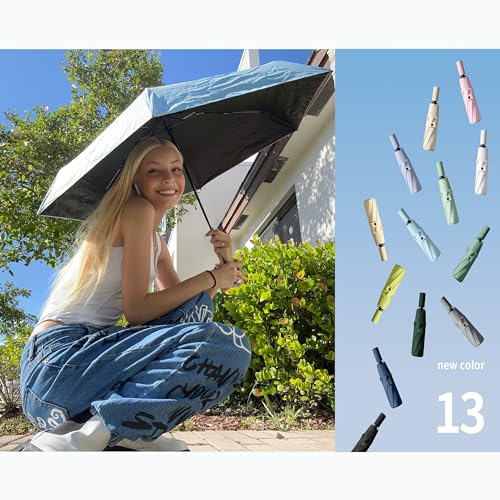 Erised'S Bifrost EB7-0031-49-US1 Travel Folding Umbrella Automatic Open/Close Handle Coating Layer Fabric Blocking/Portable Golf/Car Compact Umbrella/Lightweight Small Backpack/Rain Sun Anti Upf 50 Uv Protection 99.9% /Men Women Kids thumb #4