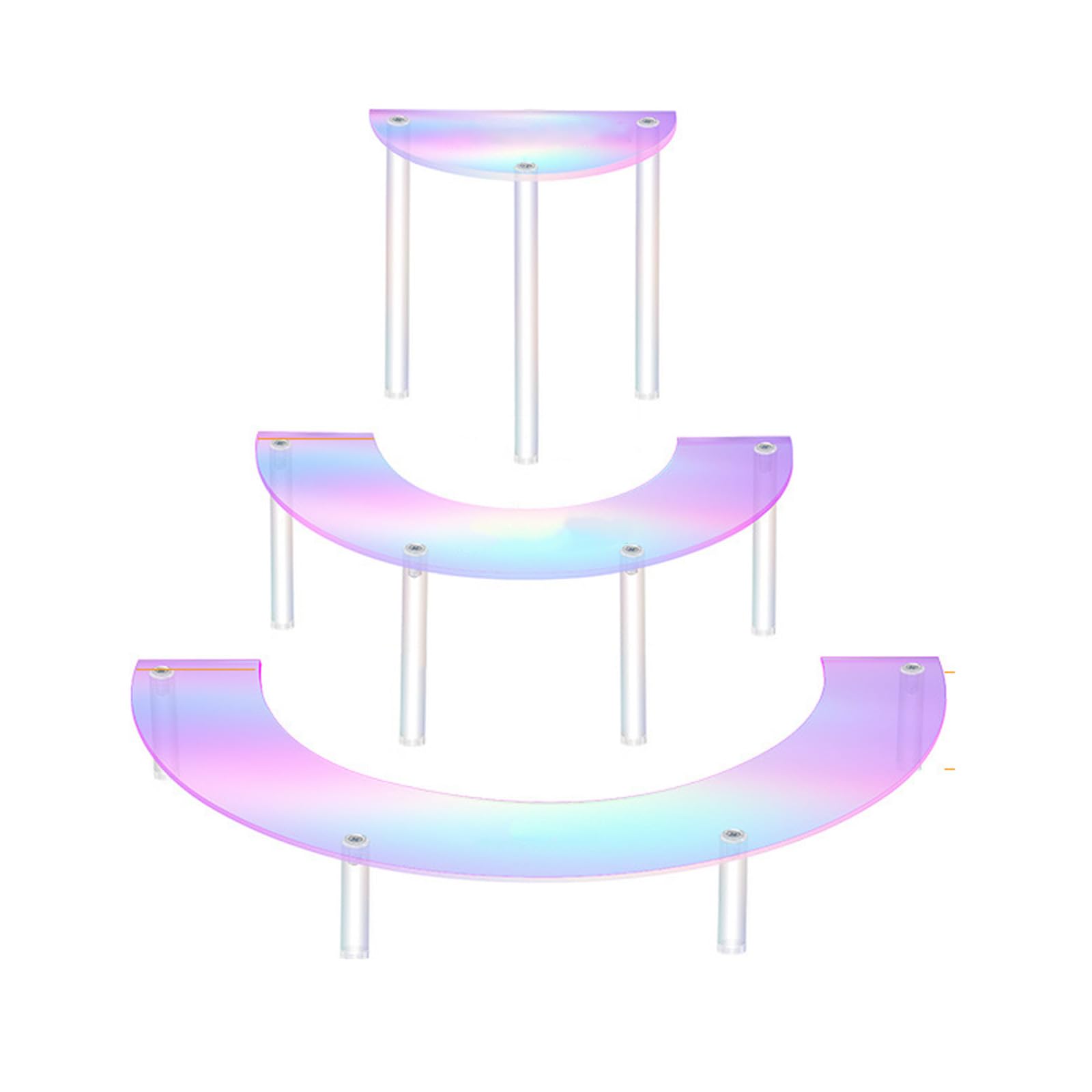 HDOYTXXM 3 Tiers Acrylic Risers for Perfumes and Dessert Tiered Figures Display Shelves Home Decoration Storage Organiser Decorative Display Risers