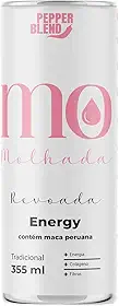 Energético Funcional Revoada Mo Molhada 355ml Sabor Guaraná, Colágeno, Maca Peruana e Vitaminas Pepper Blend