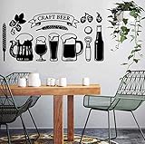Abnehmbarer Hochwertiger Pvc-Wandaufkleberbecher Bierbar Weinbar Weinrestaurant Papierraum Modern 43 * 88Cm